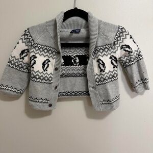 Janie and Jack Gray Knit Cardigan